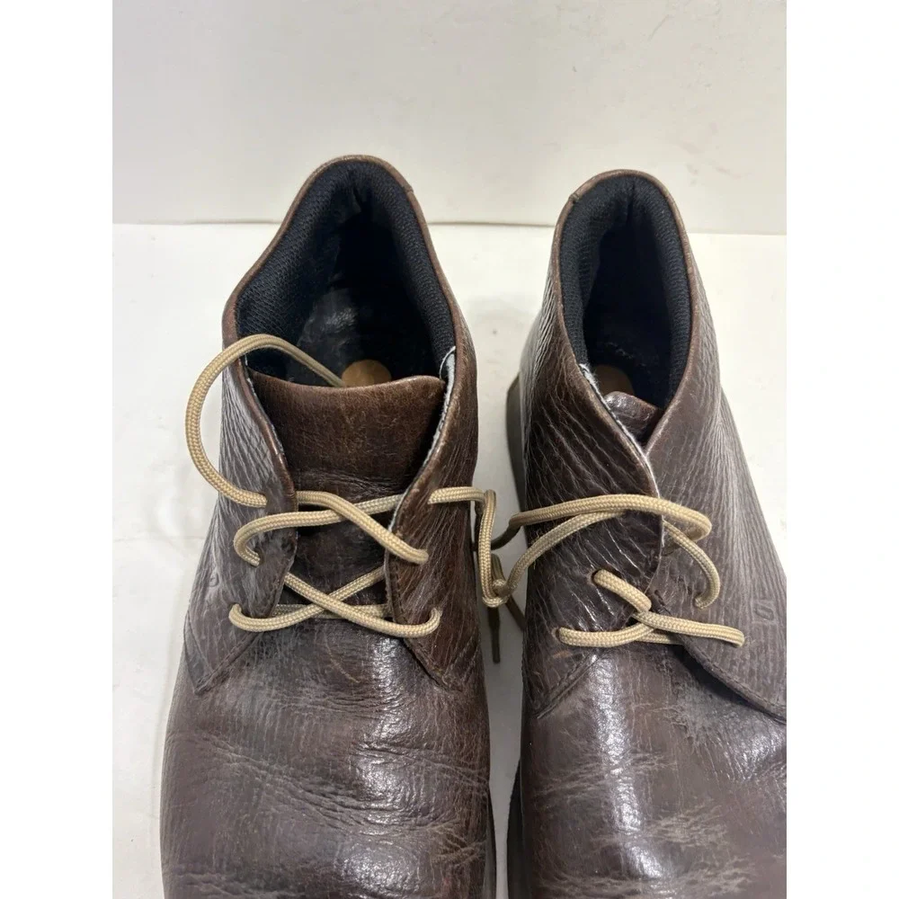 Impronte Men's Chukka Boots Lace Up Brown Leather‎ Size 10 US